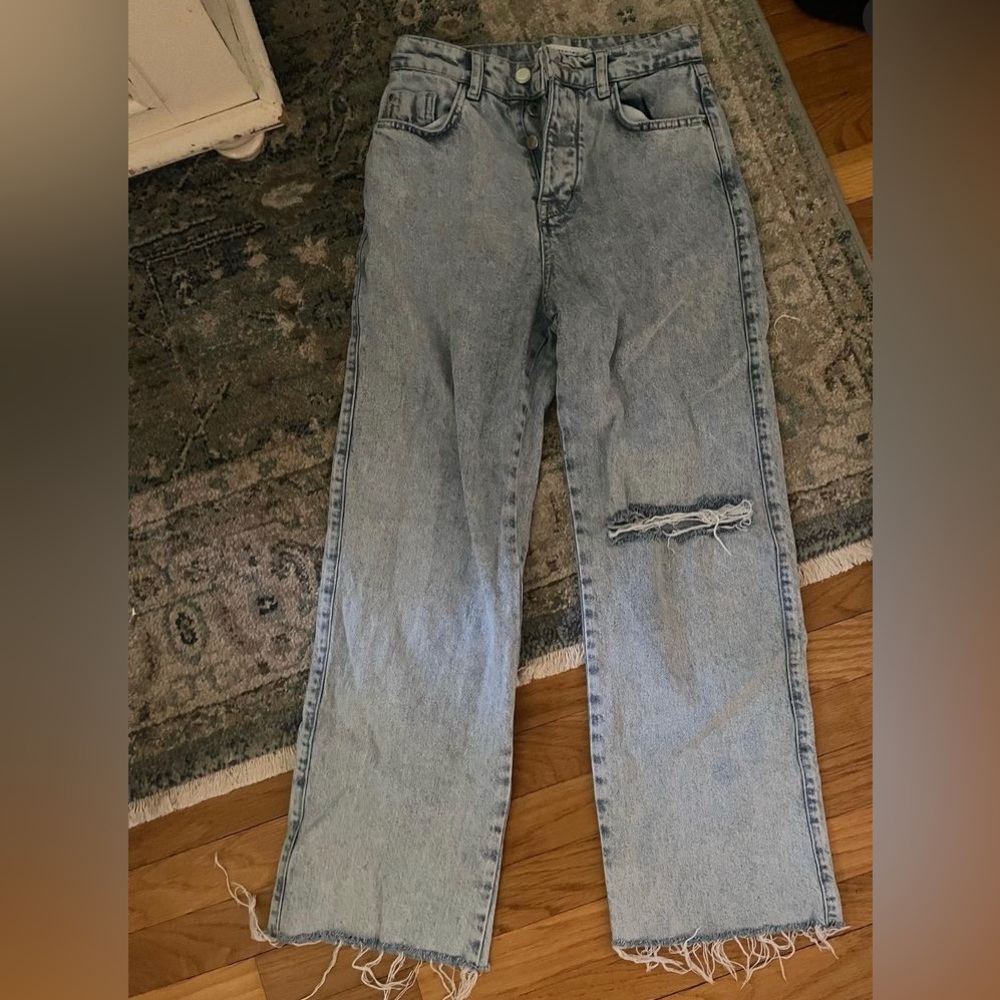 Zara high rise wide leg jeans